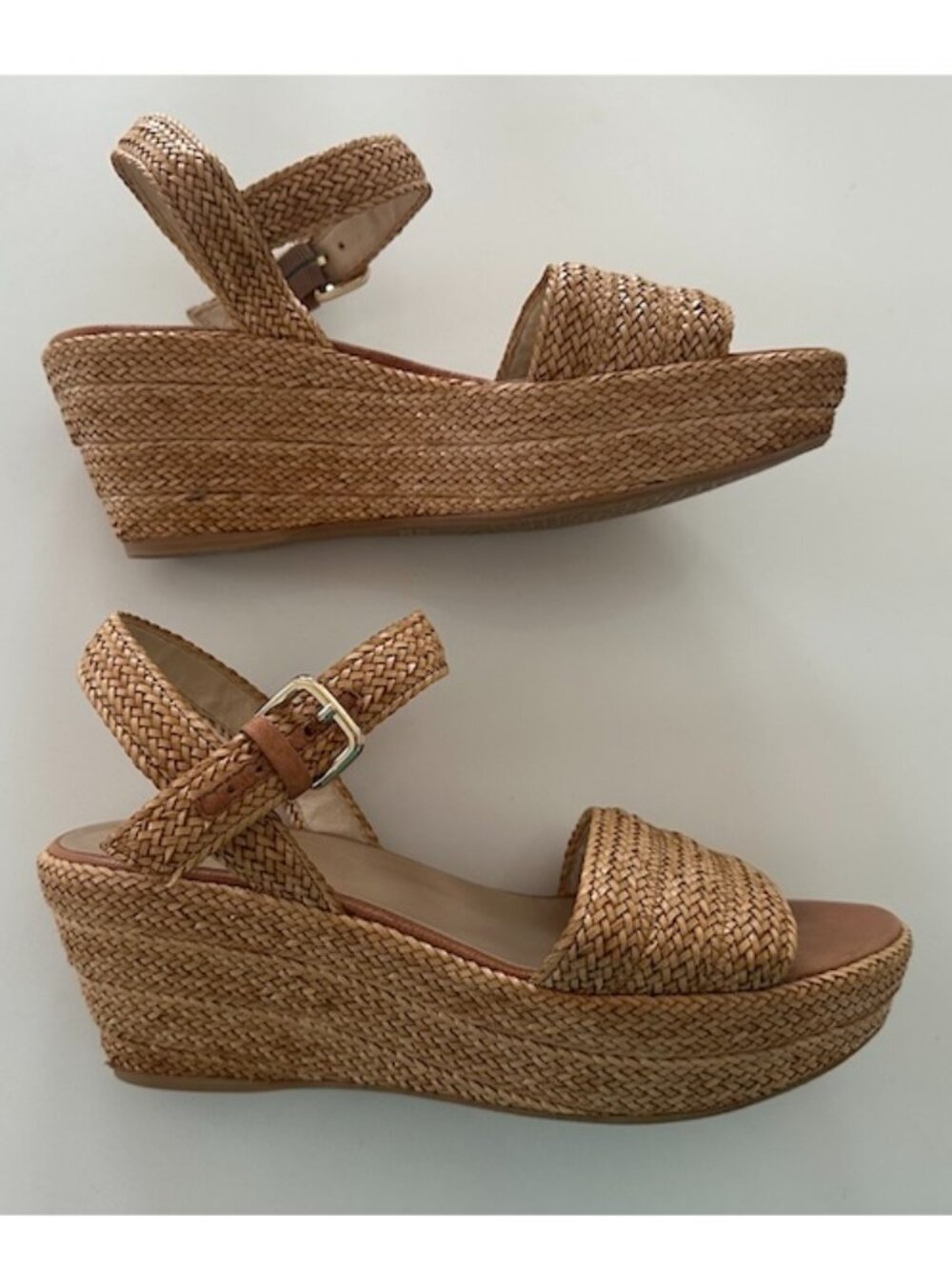 Stuart Weitzman Barbados Raffia Wedges  - Size 7M - Picture 3 of 9